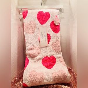 Reversible cupcake and cashmere valentines throw